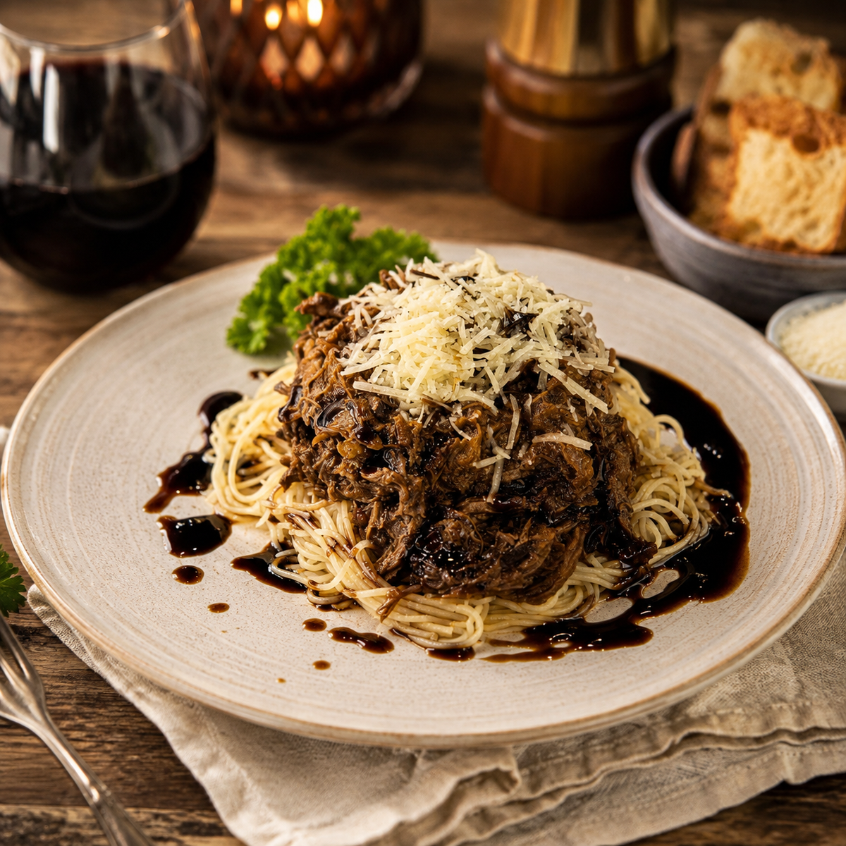 Slow Cooker Black Garlic Beef Ragu