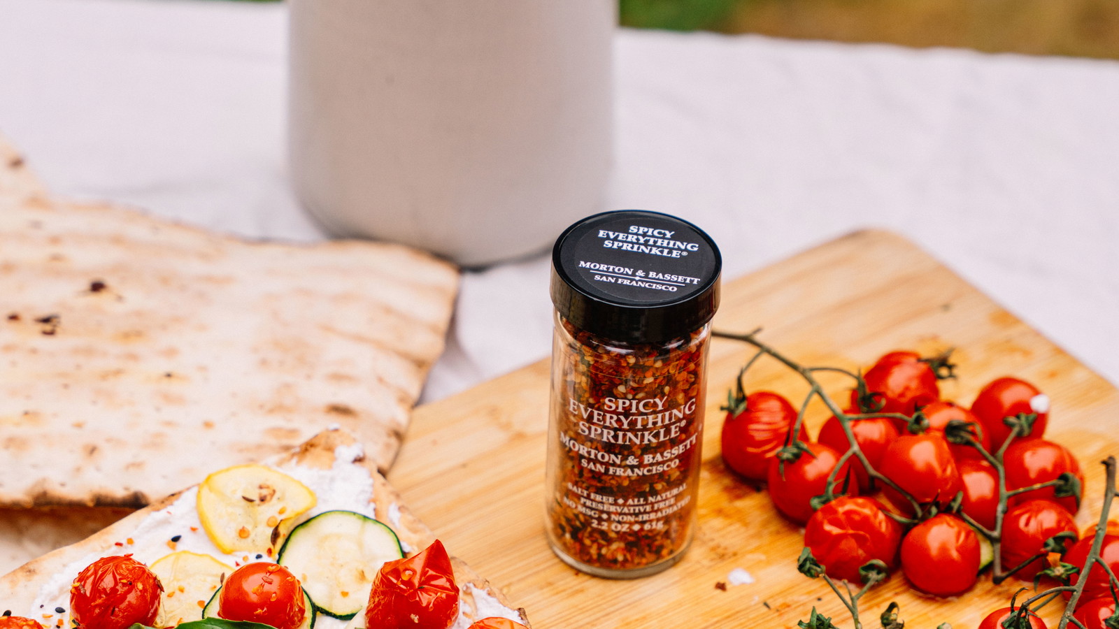 Image of Grilled Zucchini Tomato Flatbread