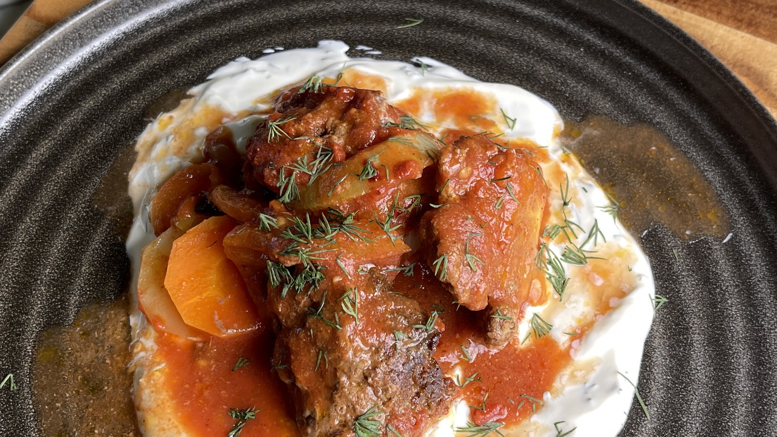 One Dish Moroccan Beef and Veggie Stack