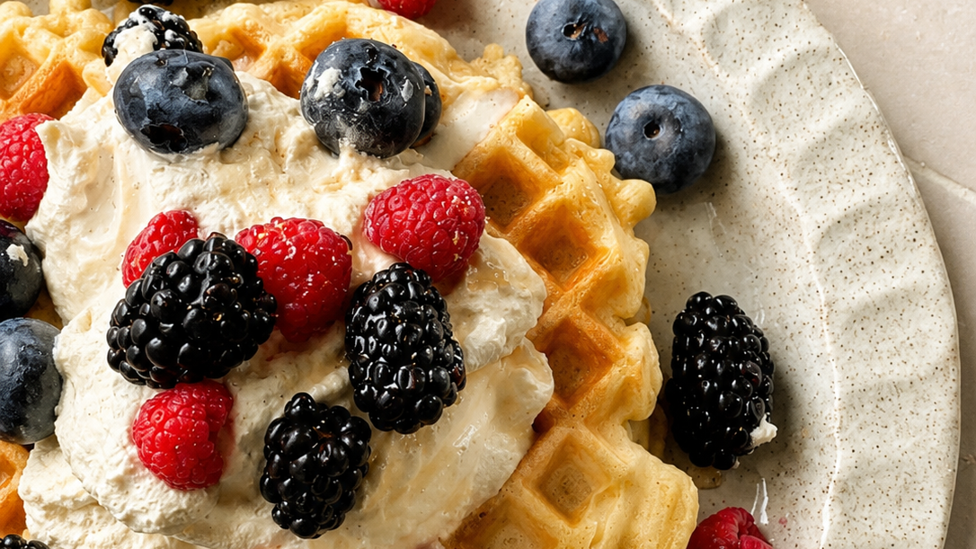 Image of Waffles with Chai Whipped Cream