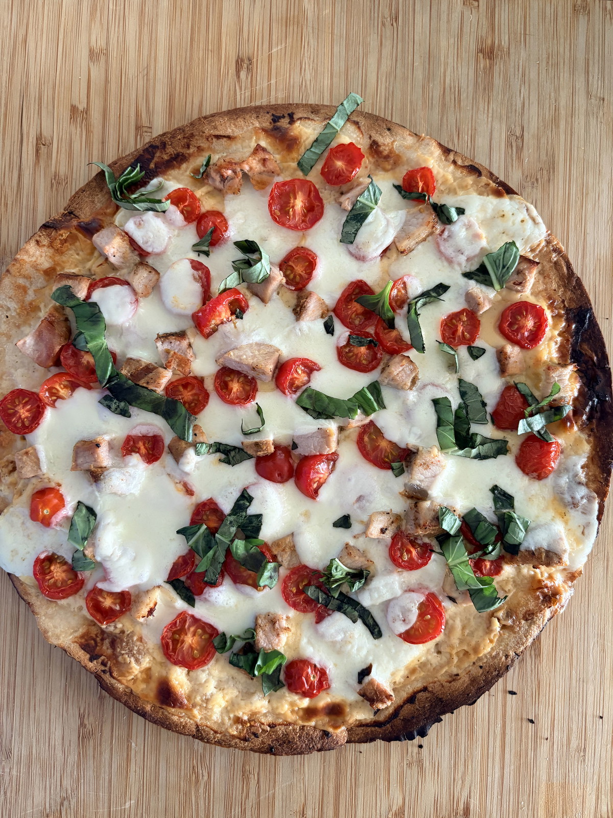 Bruschetta Jack Cheese Spread & Chicken Pizza
