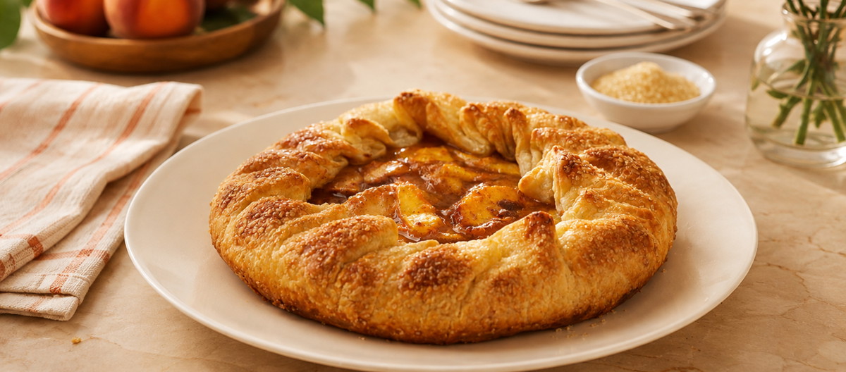 Peaches in Pastry