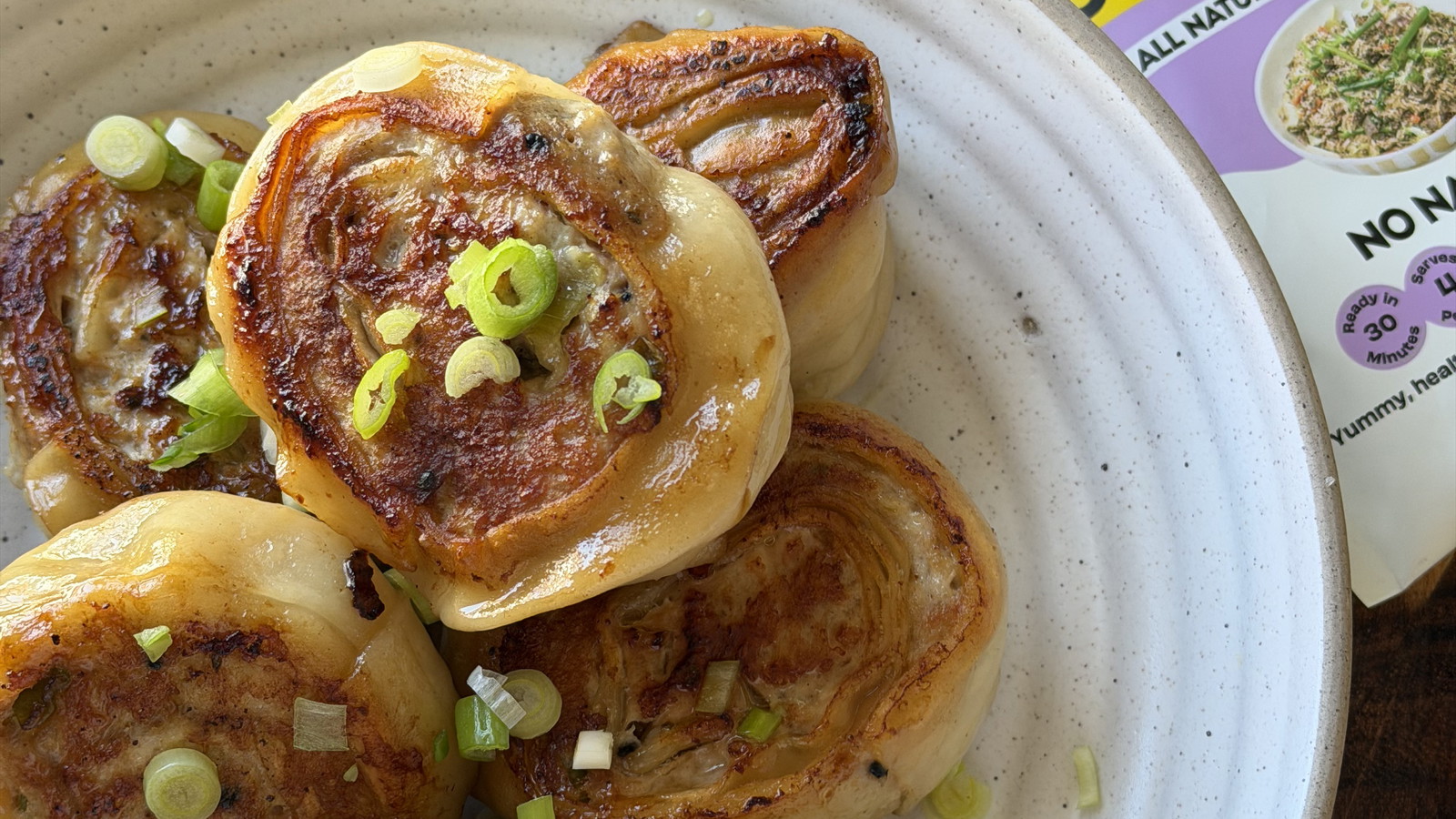 Chow Mein Chicken Dumpling Pinwheels
