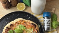 Image of Cheesy Lemon Basil Pizza