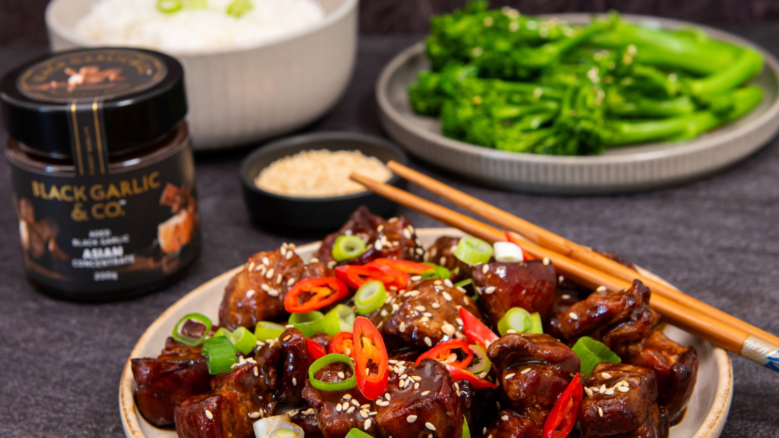 Image of Air Fried (or oven roasted) Sticky Glazed Asian Pork Belly Bites