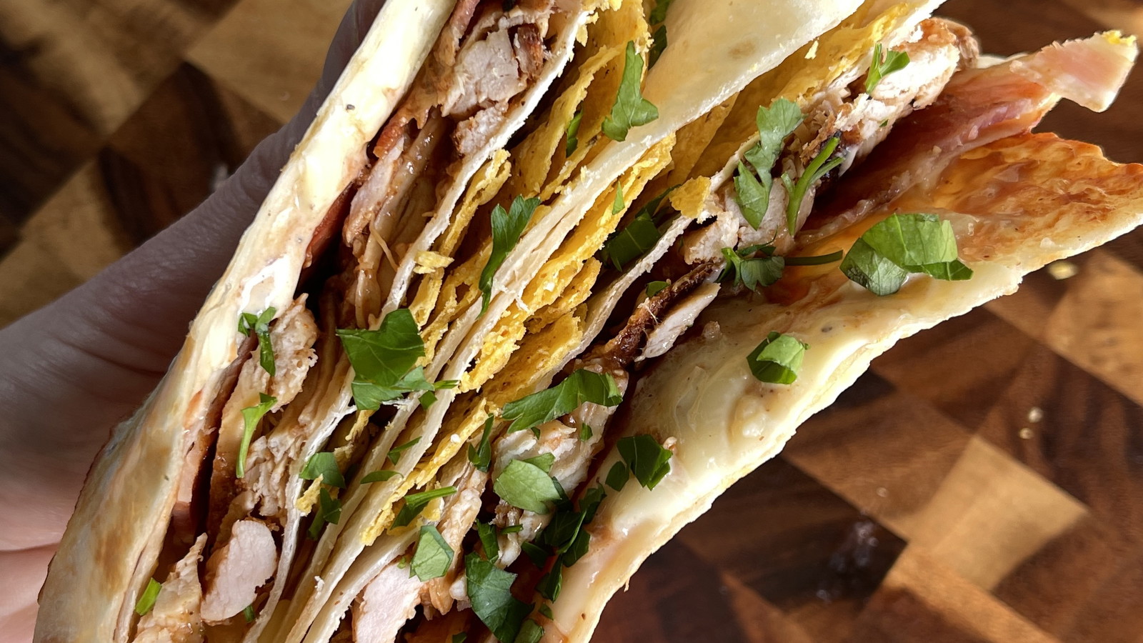 Image of BBQ Chicken and Bacon Folded Wrap