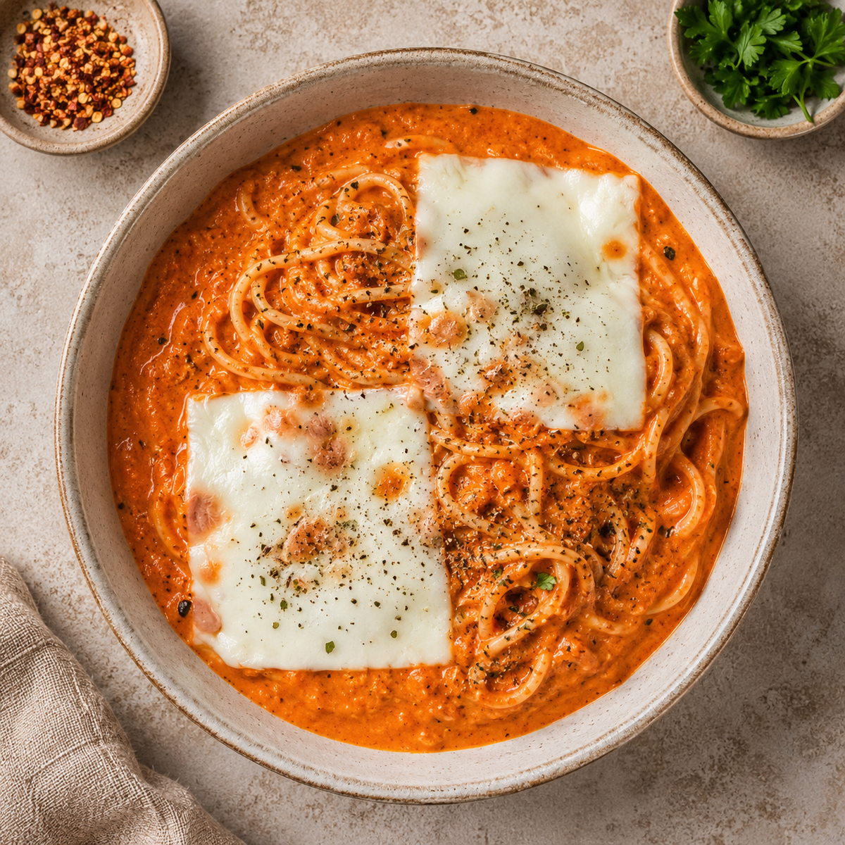 Red Bell Pepper Spaghetti