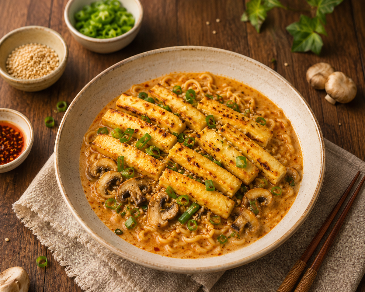 creamy miso ramen veg