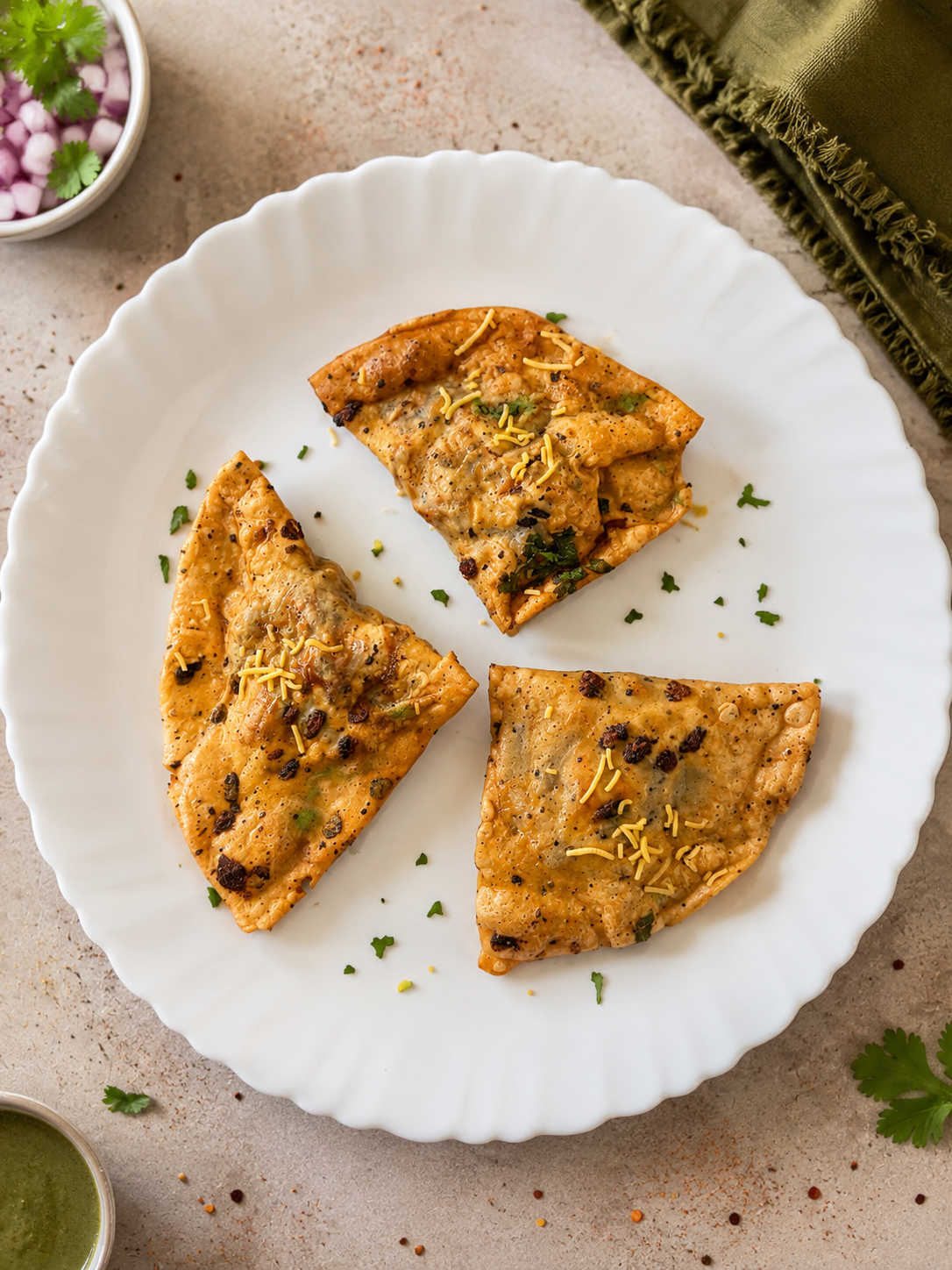Masala Papad Nachos.