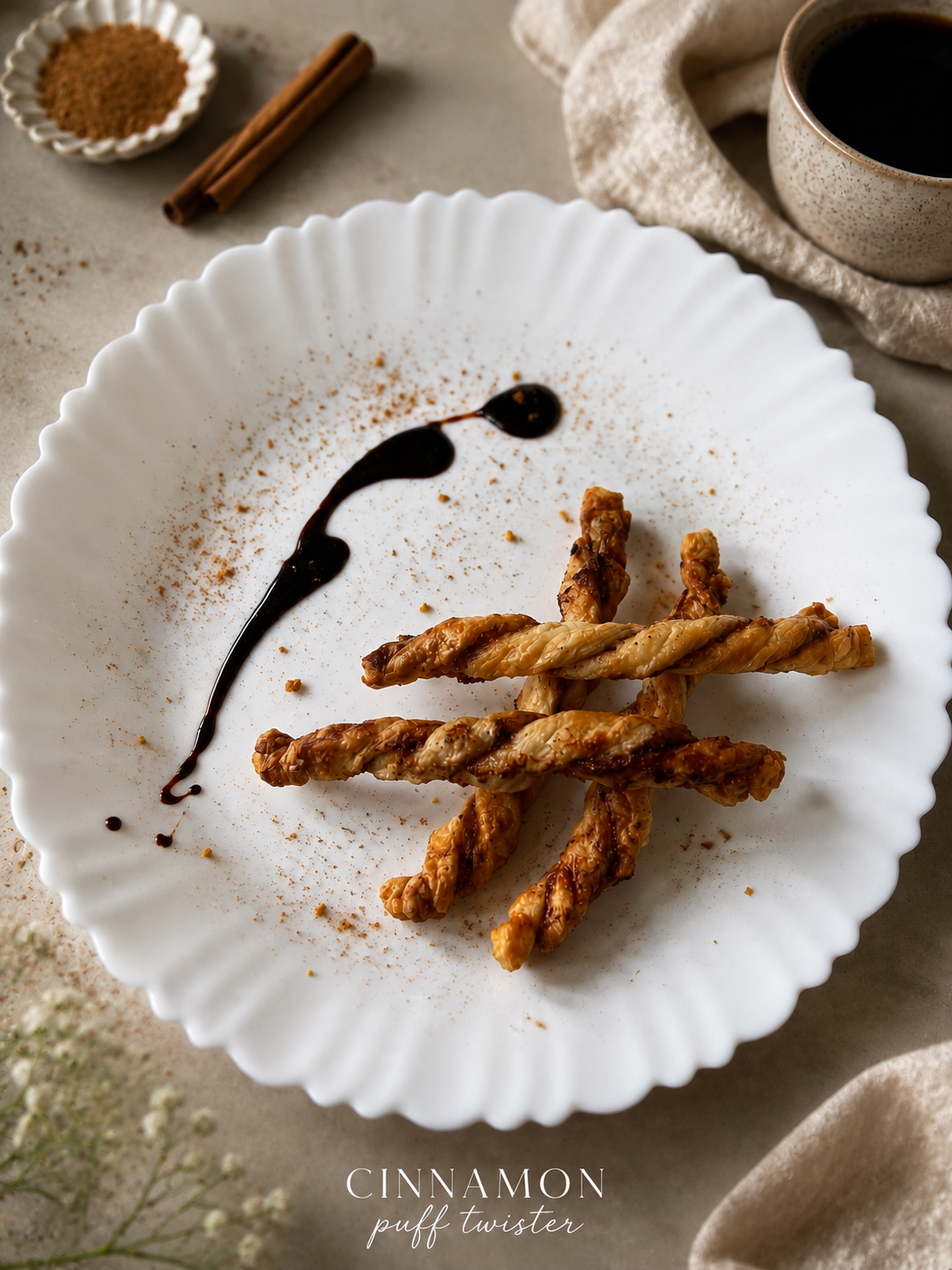 Cinnamon Puff Pastry Twister