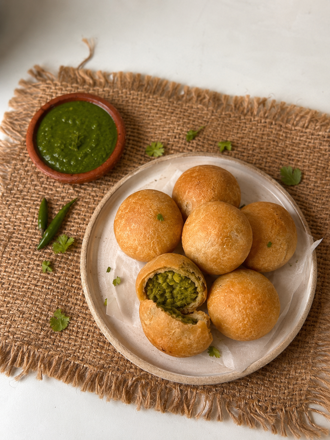 Baked Pea Kachori