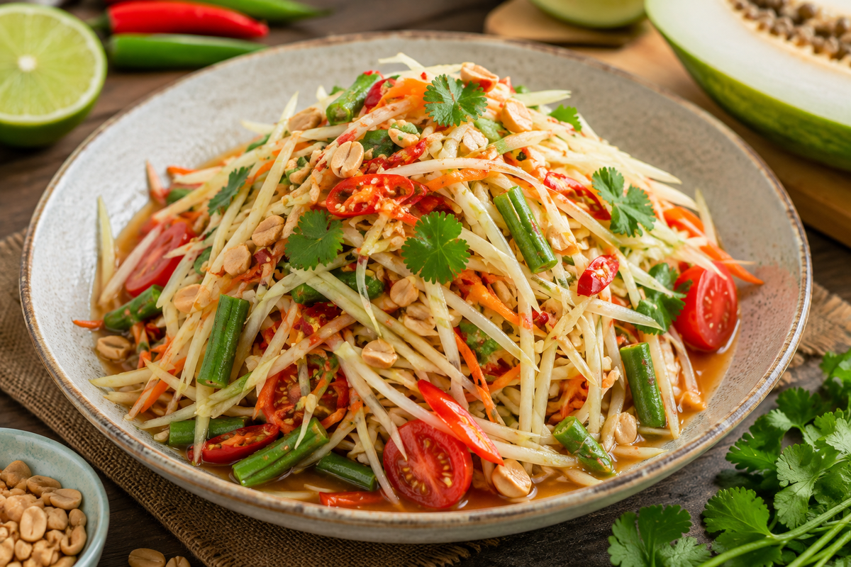 Thai Green Paw Paw Salad, Som Tam