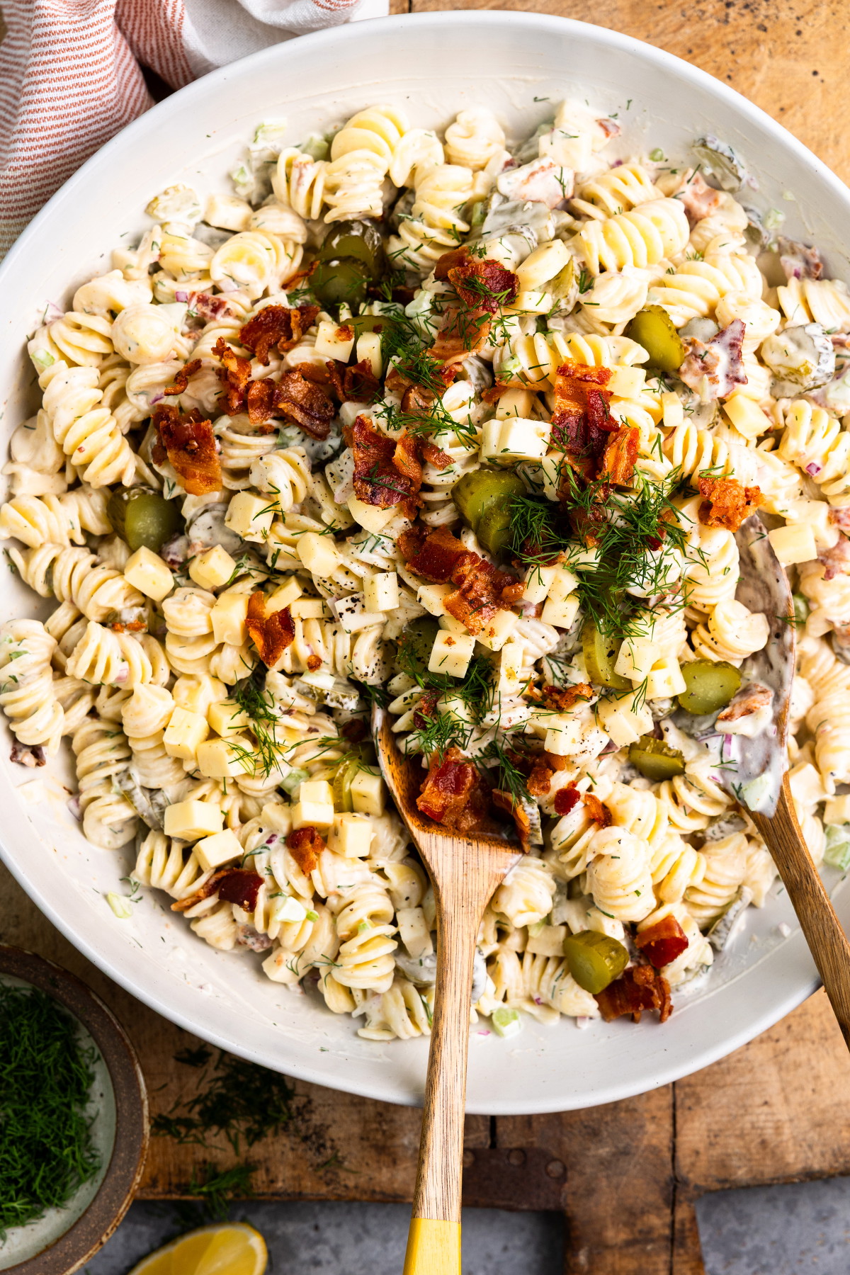 Spicy Dill Pickle Pasta Salad