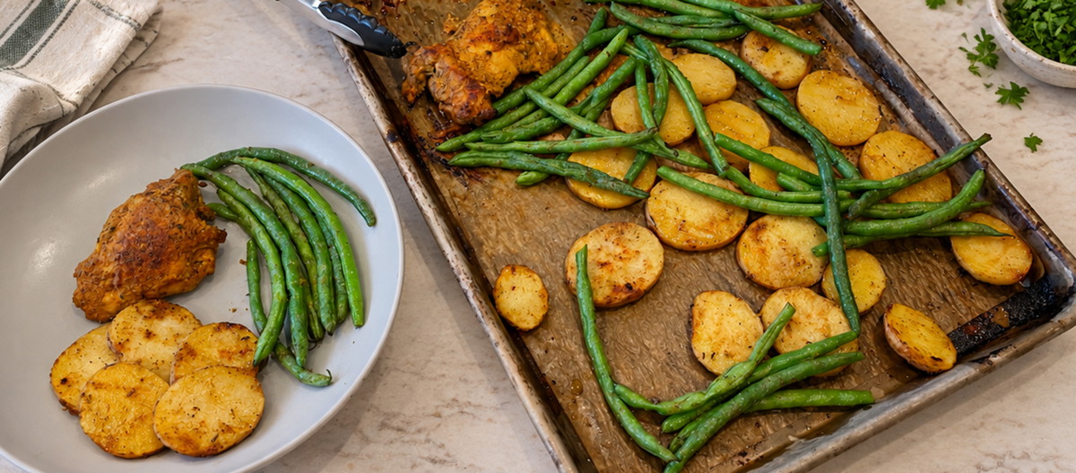 Sheet Pan Curry Chicken & Potatoes
