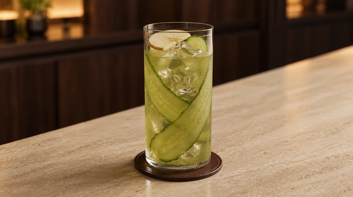 Hanging Garden: Crisp Apple, Tarragon, and Chardonnay Mocktail