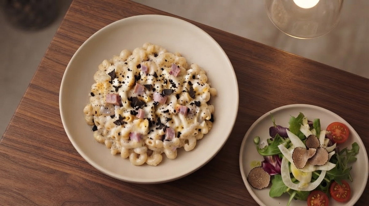 Truffle Mac and Cheese with Comté and Ham