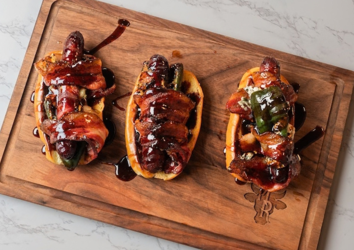 Bacon-Wrapped Poblano Popper Dogs