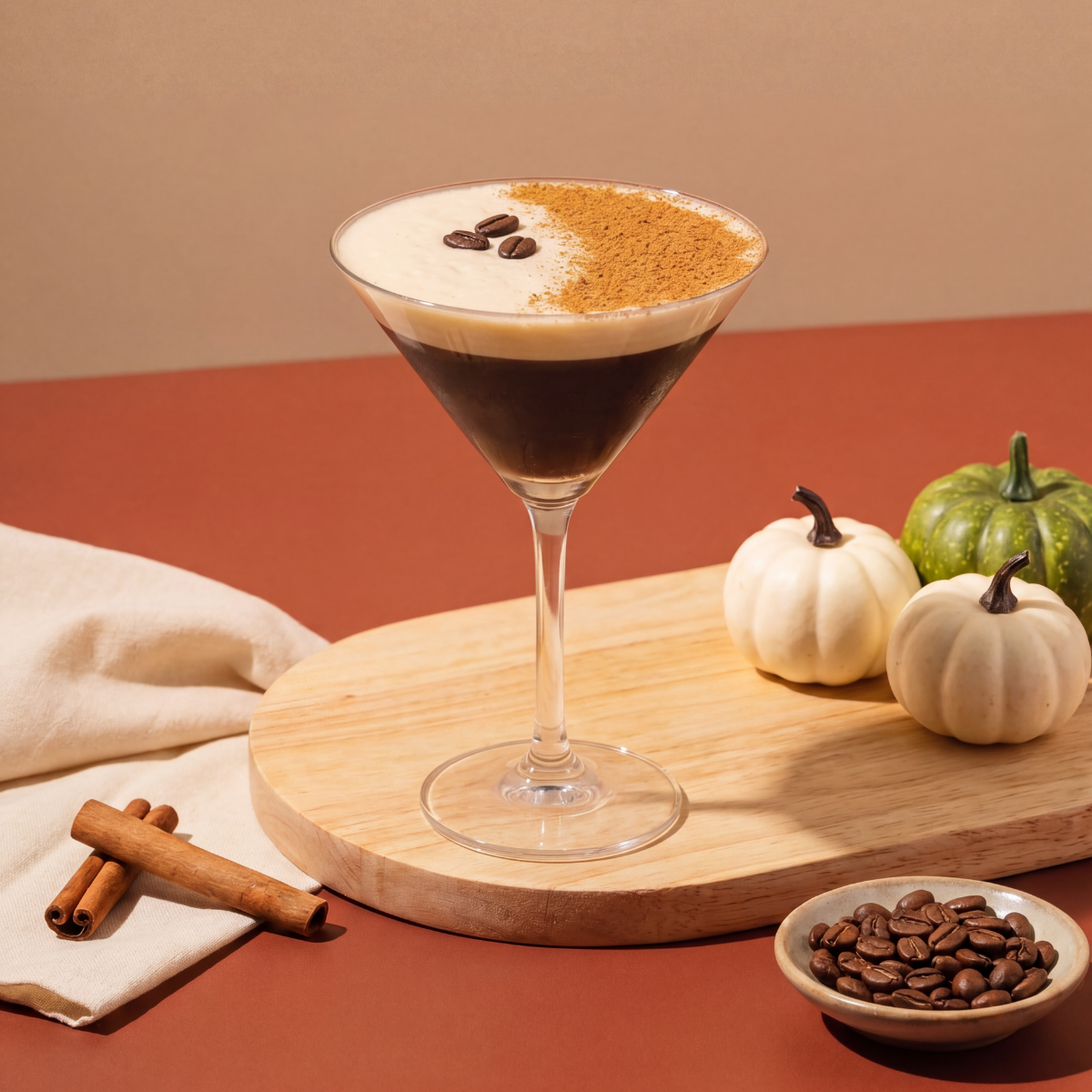 Alkoholfreier Pumpkin Spice Espresso Martini