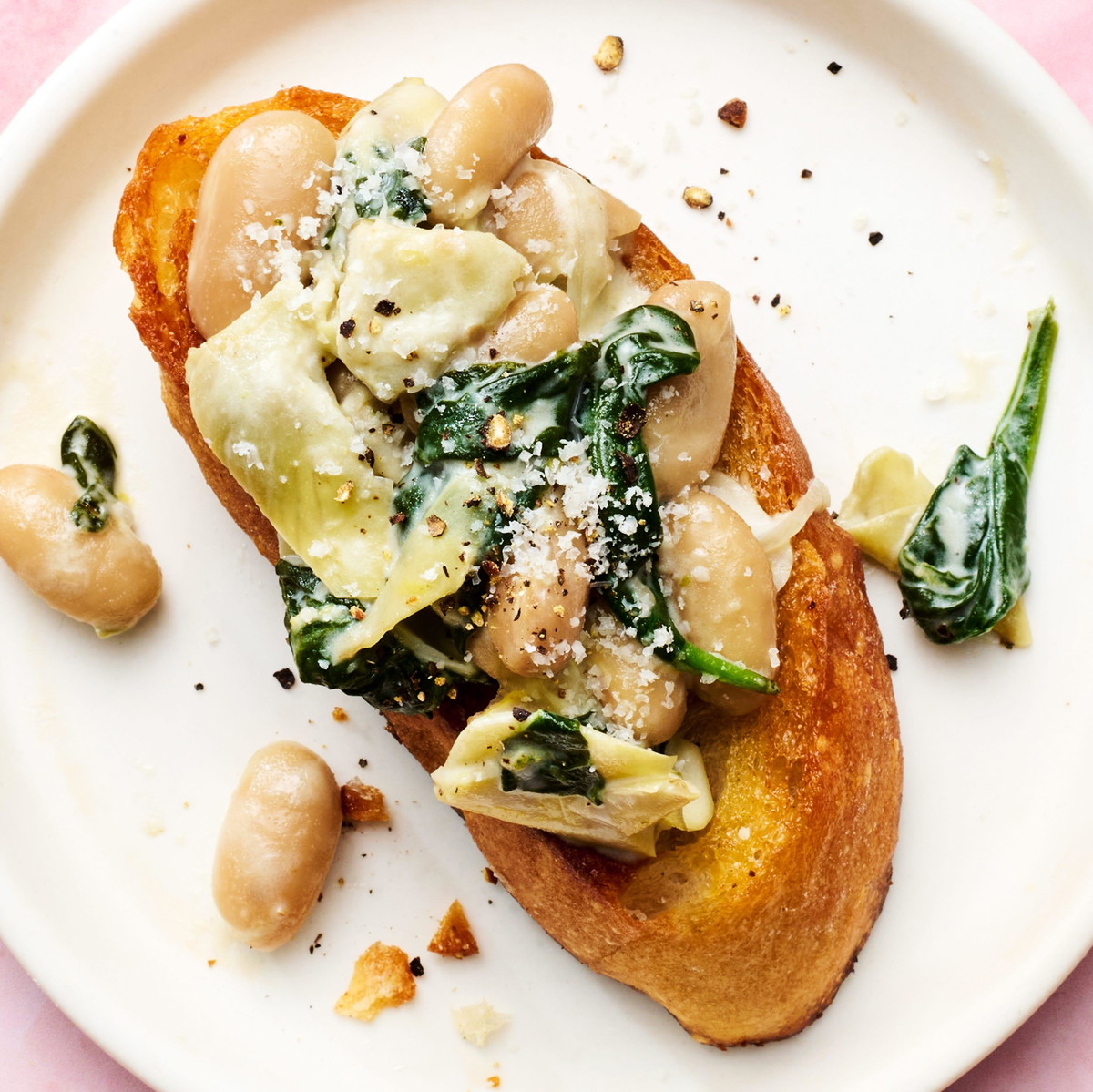 Creamy Spinach Artichoke White Beans