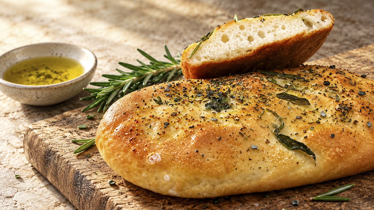 Image of פוקאצ'ה איטלקית ללא גלוטן על בסיס ביגה