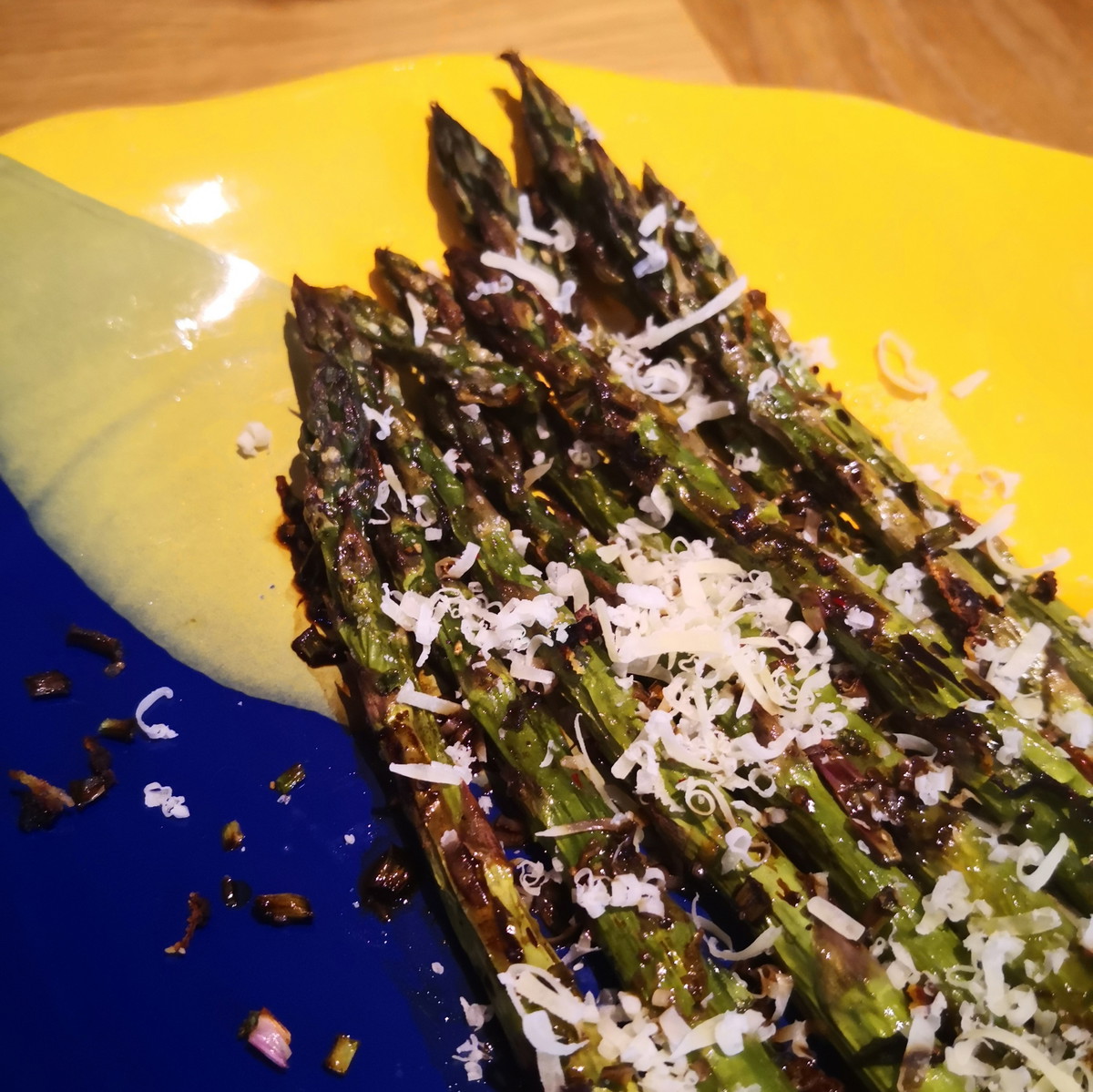 Roasted Asparagus with Black Garlic