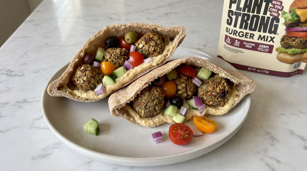 Greek-Inspired Meatball Pitas