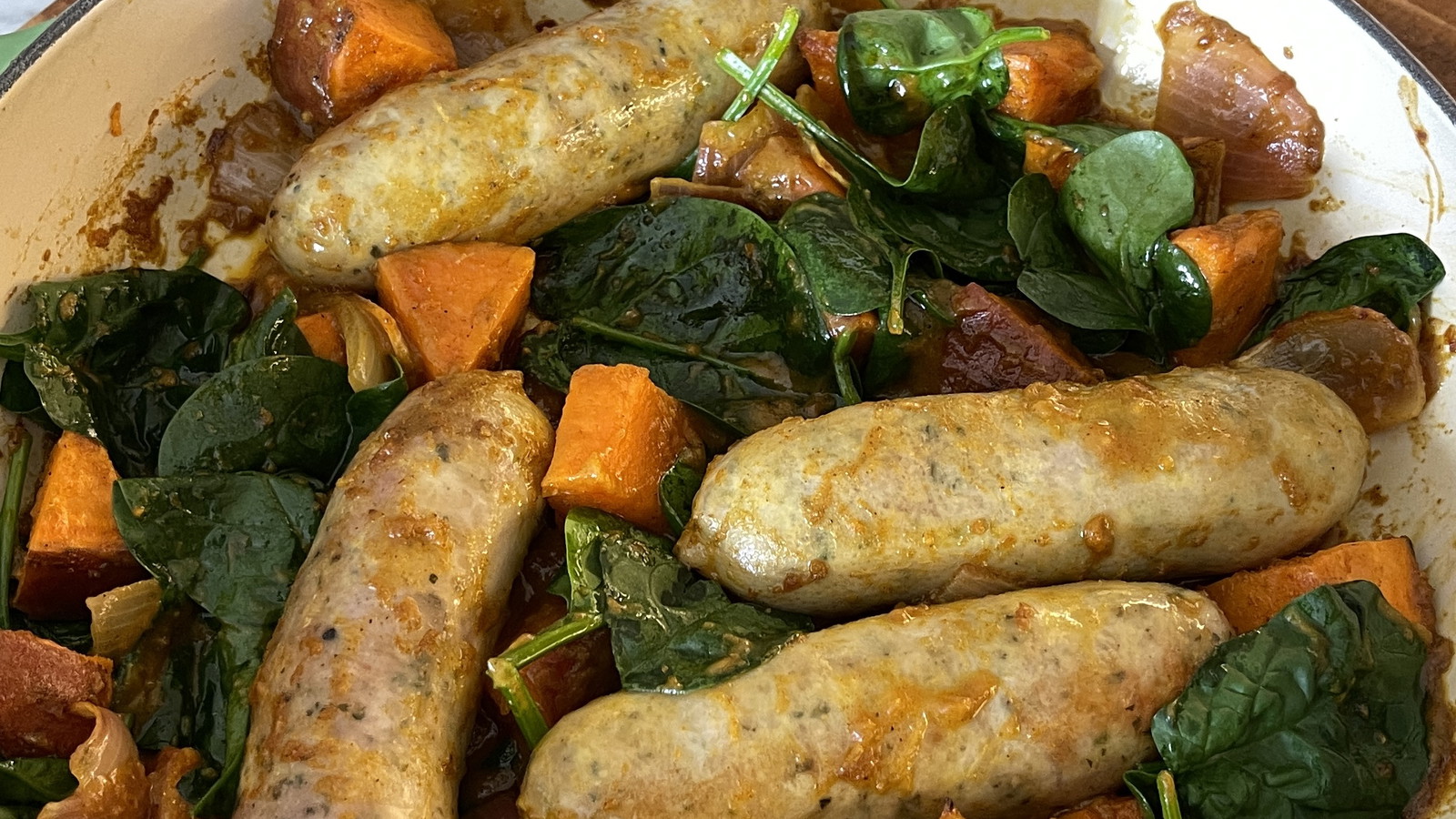 Image of One Pan Curried Sausages and Vegetables
