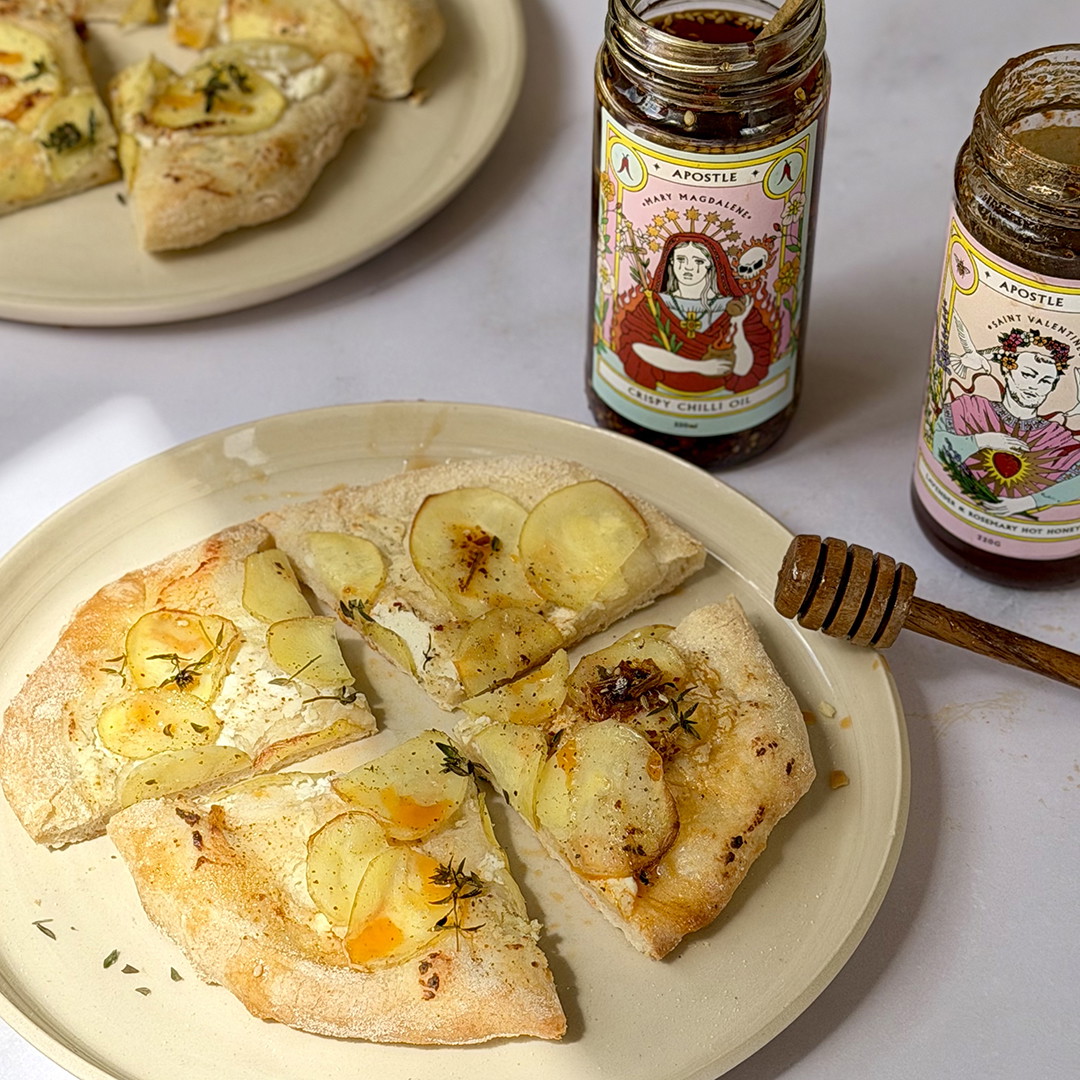 Pizza Bianca with Mary Magdalene & St Valentine