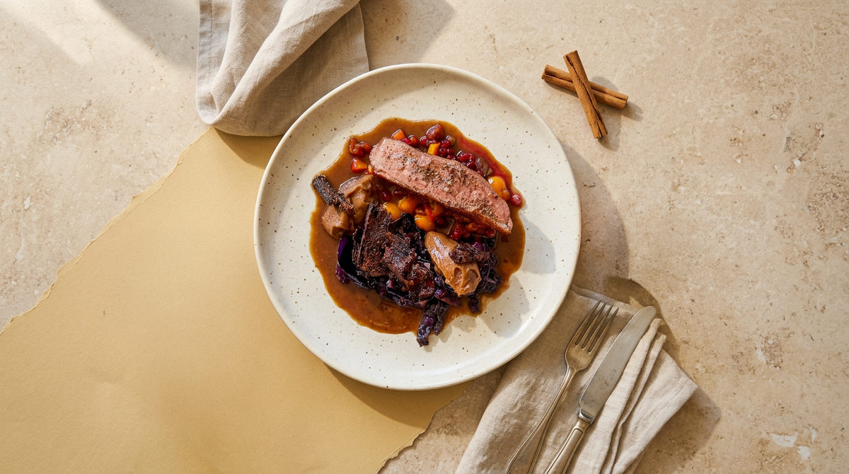 Entenbrust mit Rotkraut & Preiselbeerragout | Rezept