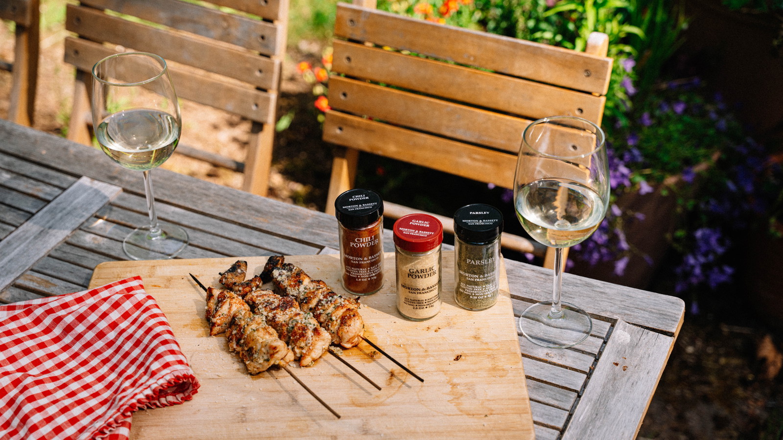 Image of Garlic Parmesan Chicken Skewers