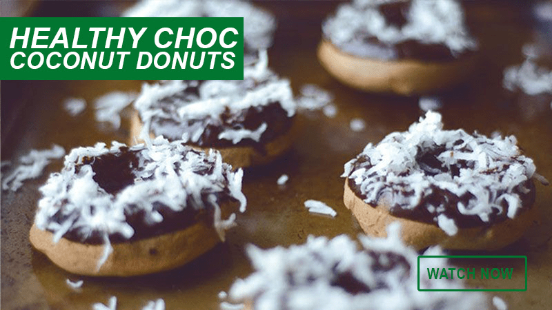 Image of Healthy Choc Coconut Donuts