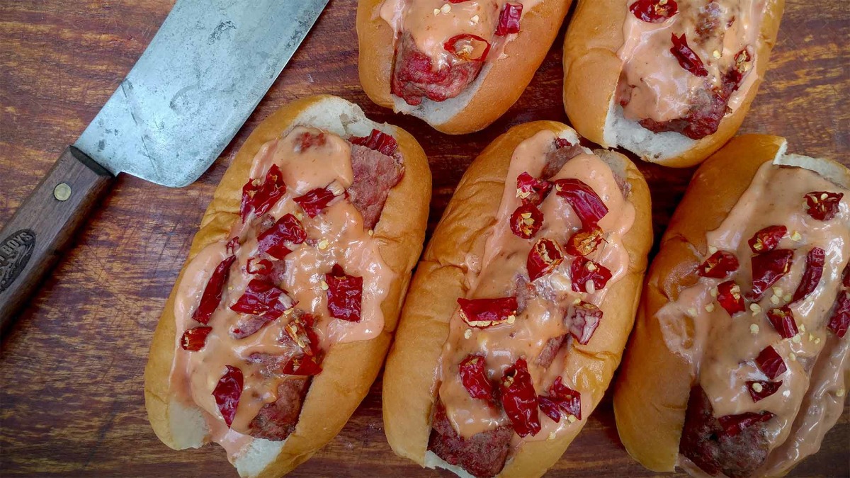 Reef n' Beef Chili Dogs