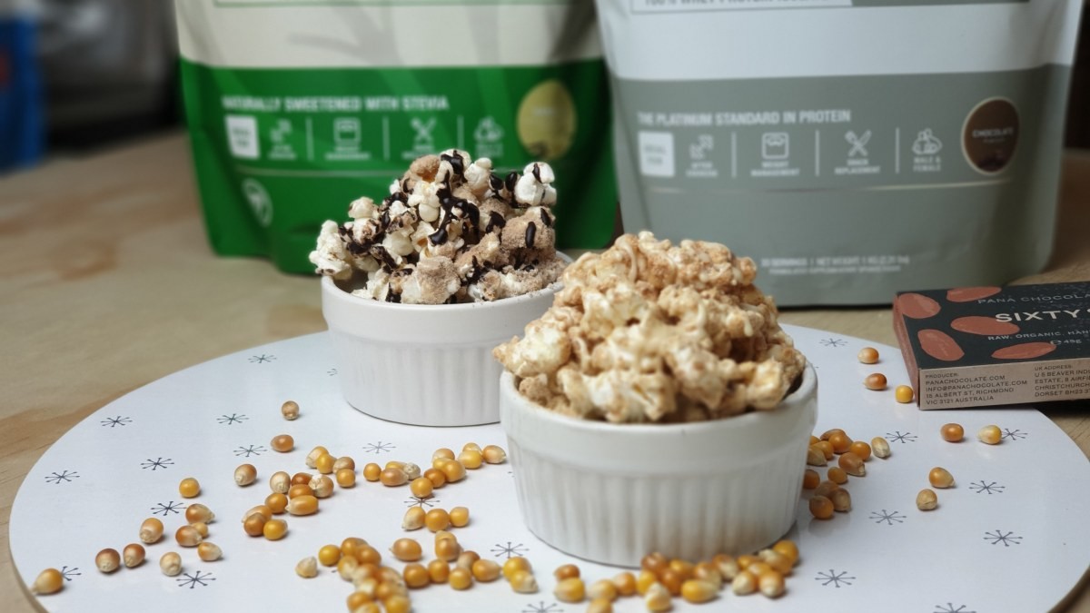 Image of Peanut Butter and White Chocolate Popcorn