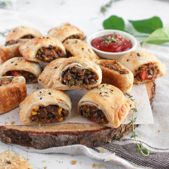 Image of Vegan Sausage Lentil Rolls