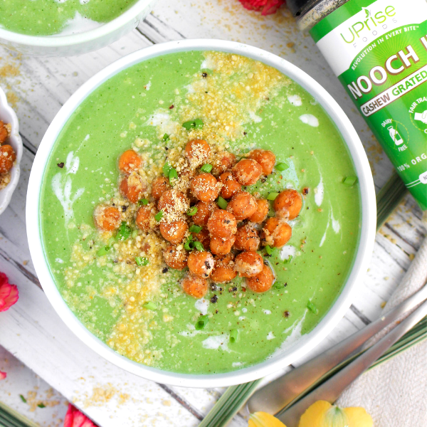 Image of Broccoli Soup with Roasted Chickpeas