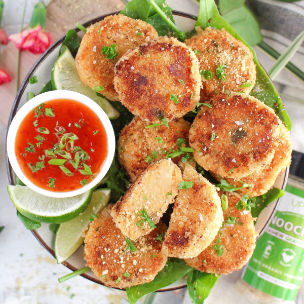 Image of Thai Curry Potato Patties with Cashew Parmesan