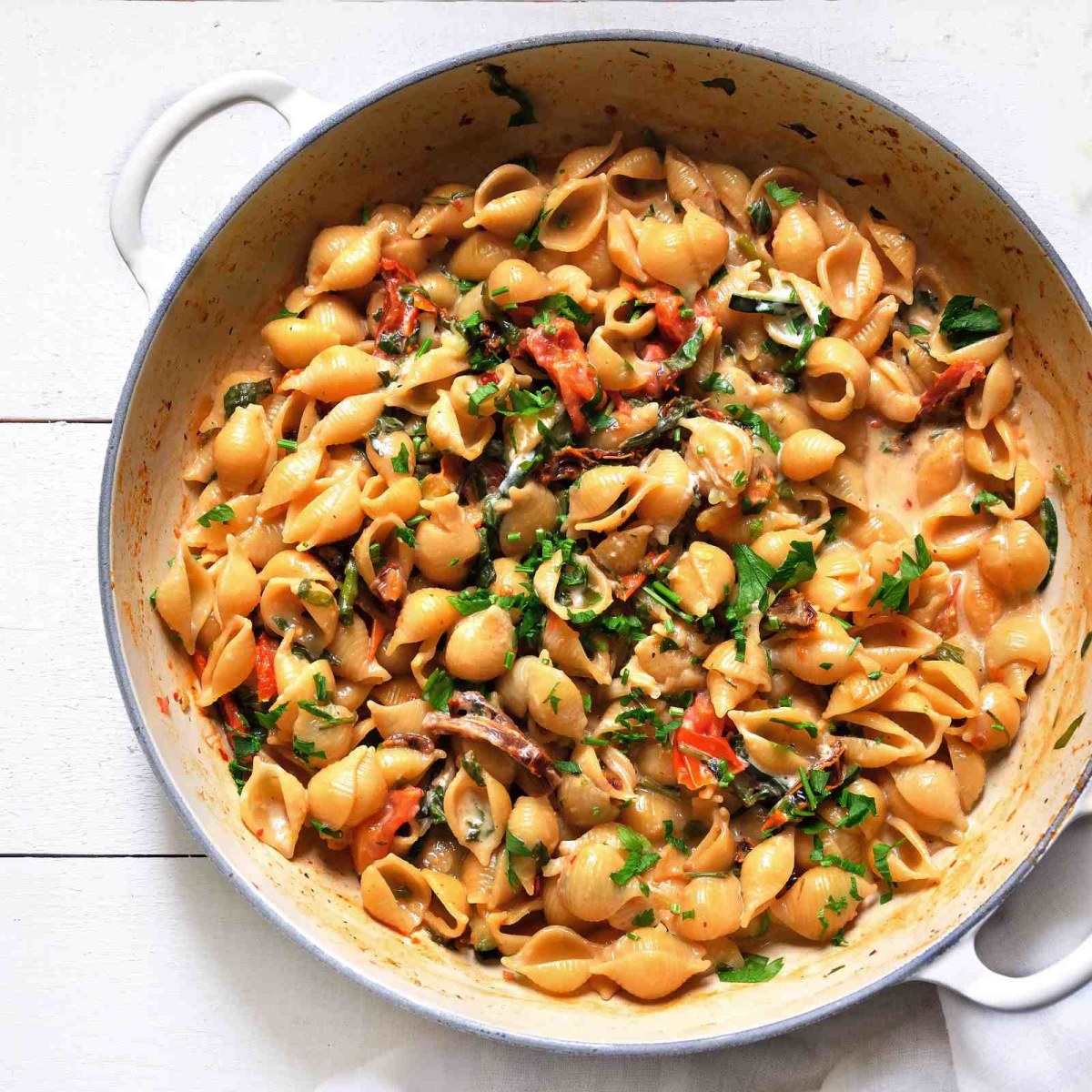 Creamy Tomato and Spinach Pasta