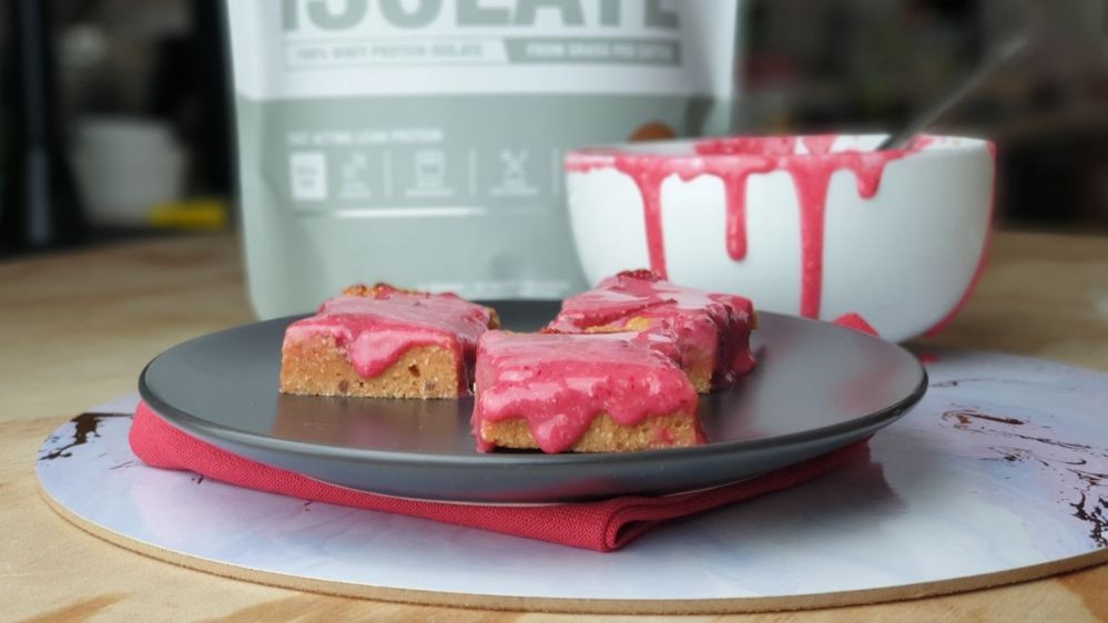 Image of Strawberry Protein Blondies