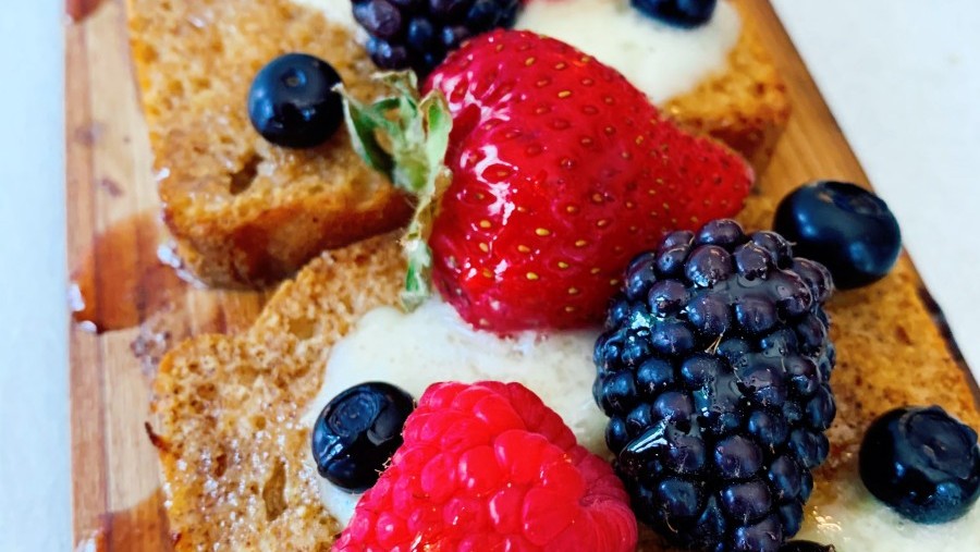 Image of Berry and Brie Cedar Plank French Toast