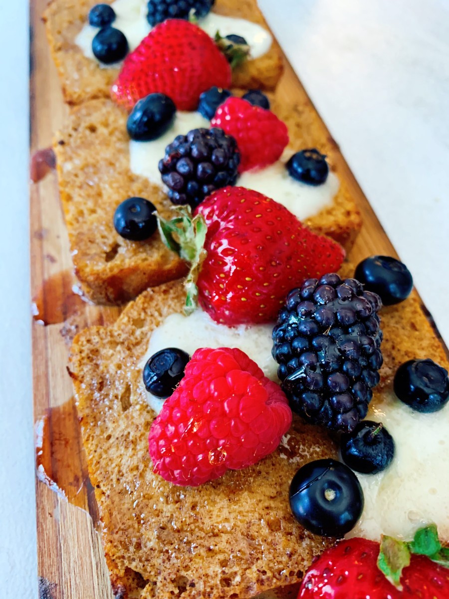 Berry and Brie Cedar Plank French Toast