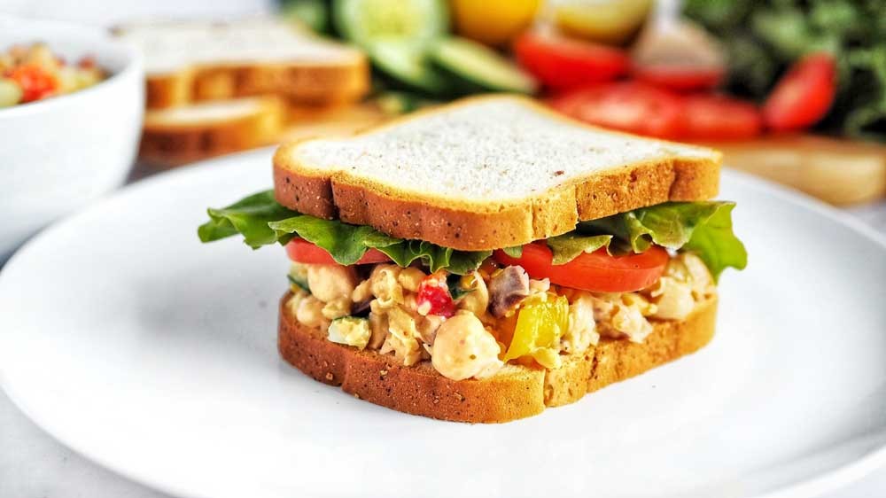 Image of Mediterranean Chickpea Salad Sandwich