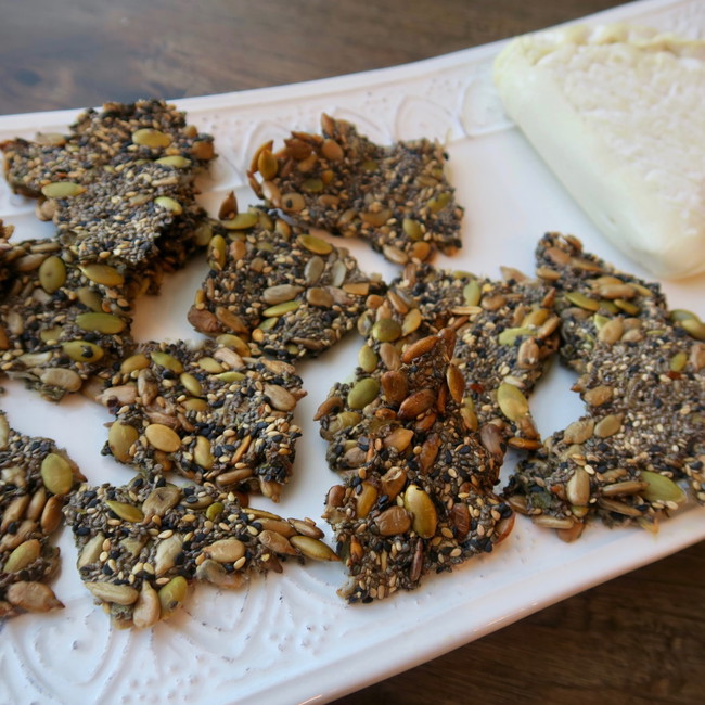 Image of five seed crackers – homemade and easy