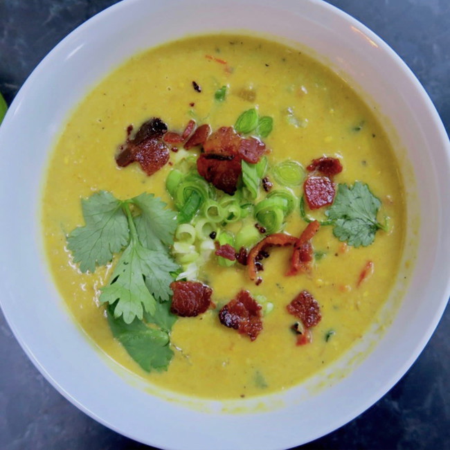 Image of smoky poblano corn chowder