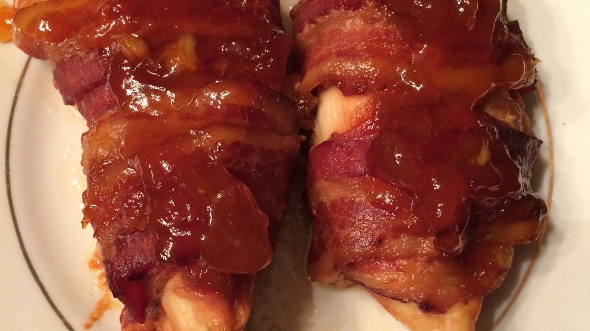 Image of Apricot Bacon-wrapped Chicken Breasts!