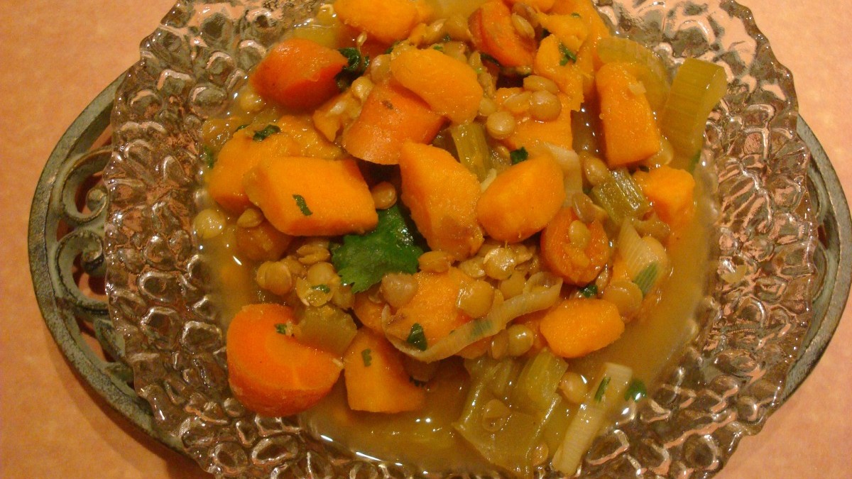 Image of Sweet Potato, Curry & Lentils Soup – Crock Pot/Slow Cooker Recipe