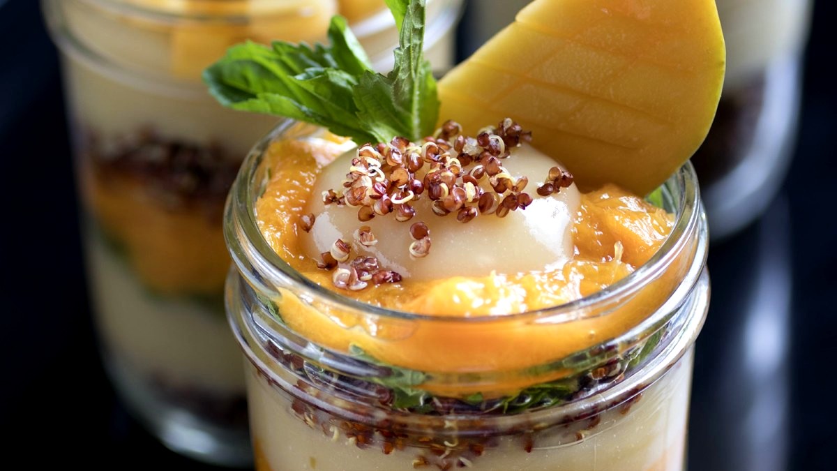 Mango Mousse Parfait - Vegetarian Gastronomy