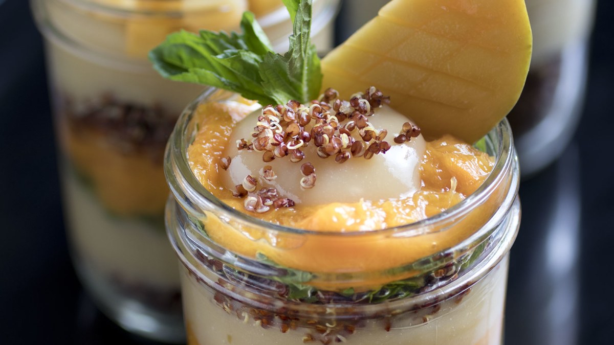 ʻUlu Poi Parfait with Fresh Mango