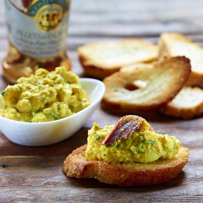 Boquerones and Egg Salad on Toast