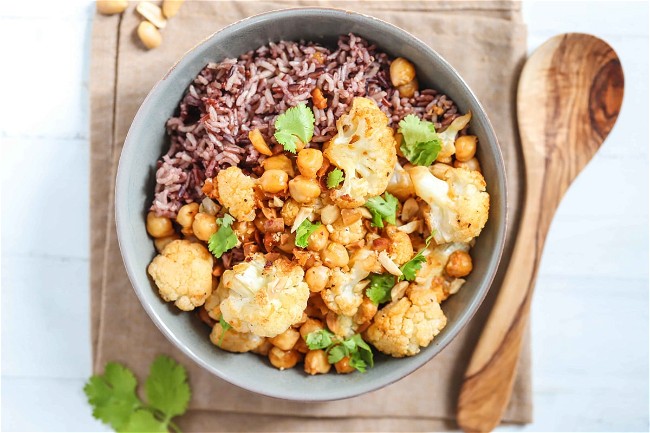 Image of Vegan Chickpea and Cauliflower Bowl Recipe