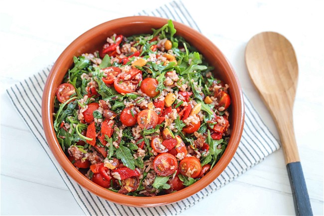 Image of Vegan Rice and Balsamic Salad Recipe